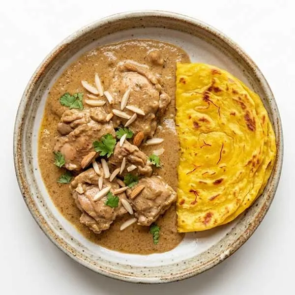 Lucknowi Murg Korma with Saffron Roti
